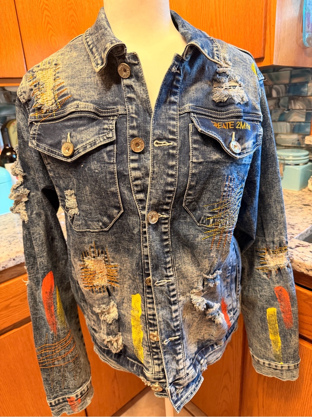 Create 2MRW Mens Denim Jacket Size M New With Tags